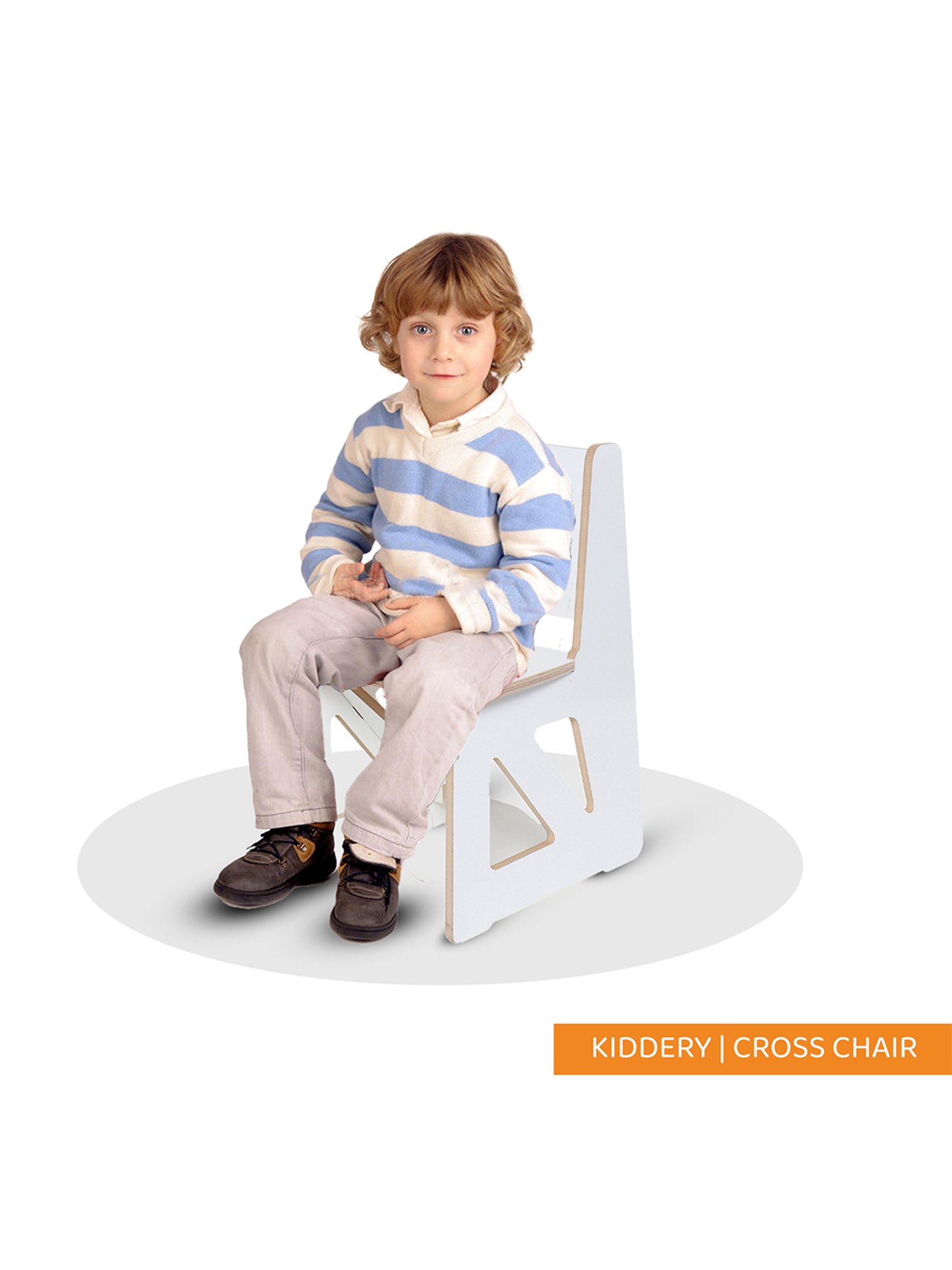Kiddery Natural Wooden Montessori Inspired Chair (Age 1-8 Years)