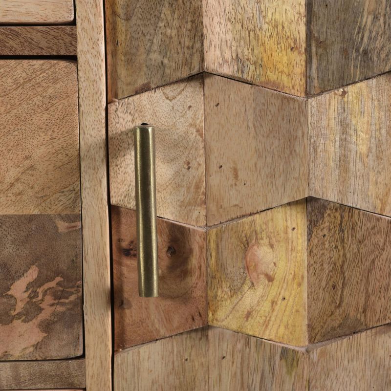 Naples Side Board White/Dark Brown - Chique