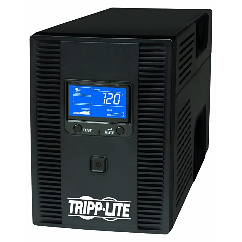 SMART1500LCDT 1500VA 900W UPS Battery Back Up, AVR, LCD Display, Line-Interactive, 10 Outlets, 120V, USB, Tel & Coax Protection, 3 Year Warranty & Dollar 250,000 Insurance Black