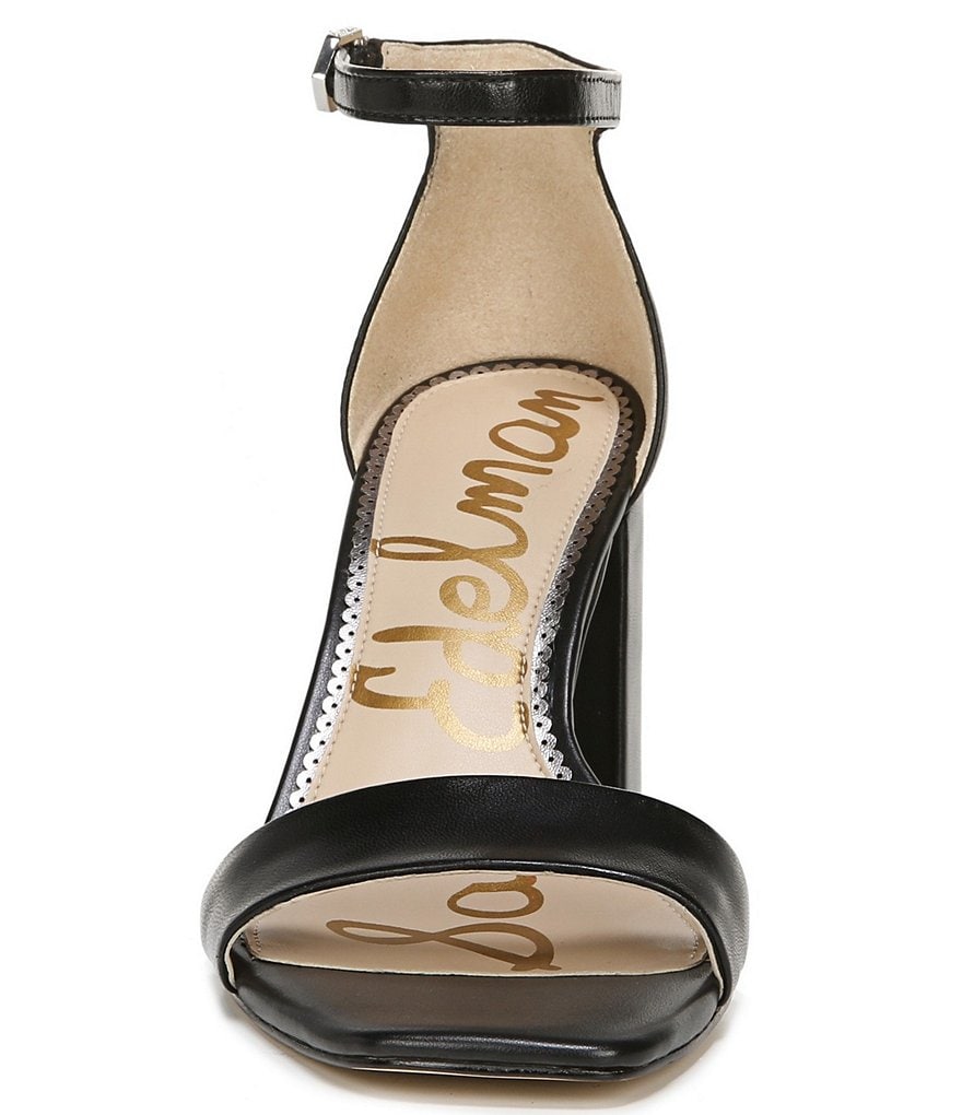 Sam Edelman Daniella Leather Block Heel Square Toe Dress Sandals