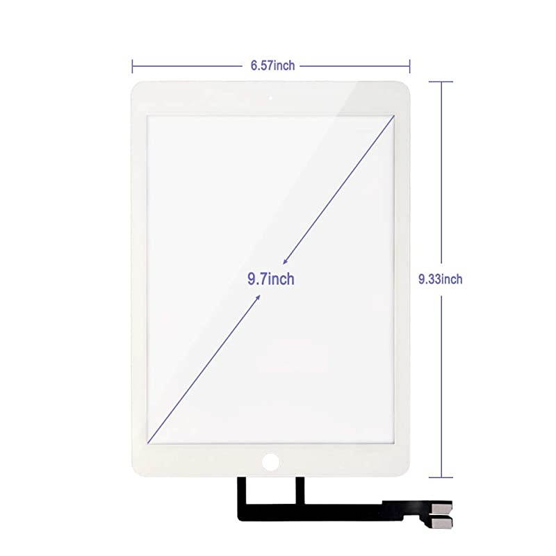 Touch Screen Digitizer Replacement Compatible with iPad 9.7" 2014 iPad 6th A1893 A1954 Digitizer Repair (Without Home Button)