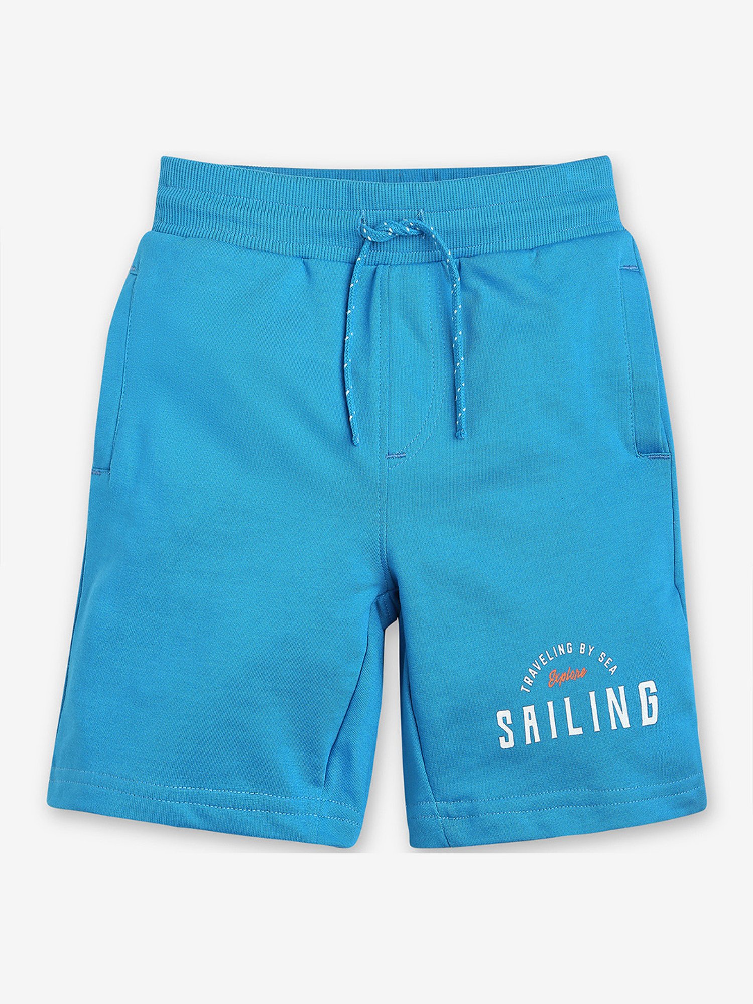 Ed-a-Mamma Kids Blue Printed Shorts