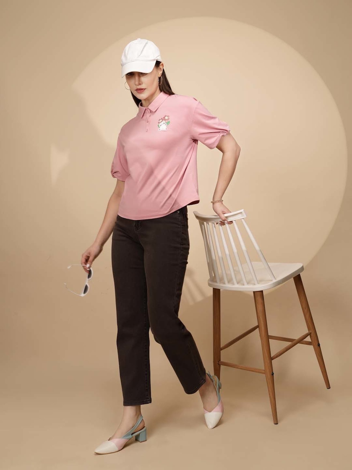 Global Republic Pink Graphic Print T-Shirt