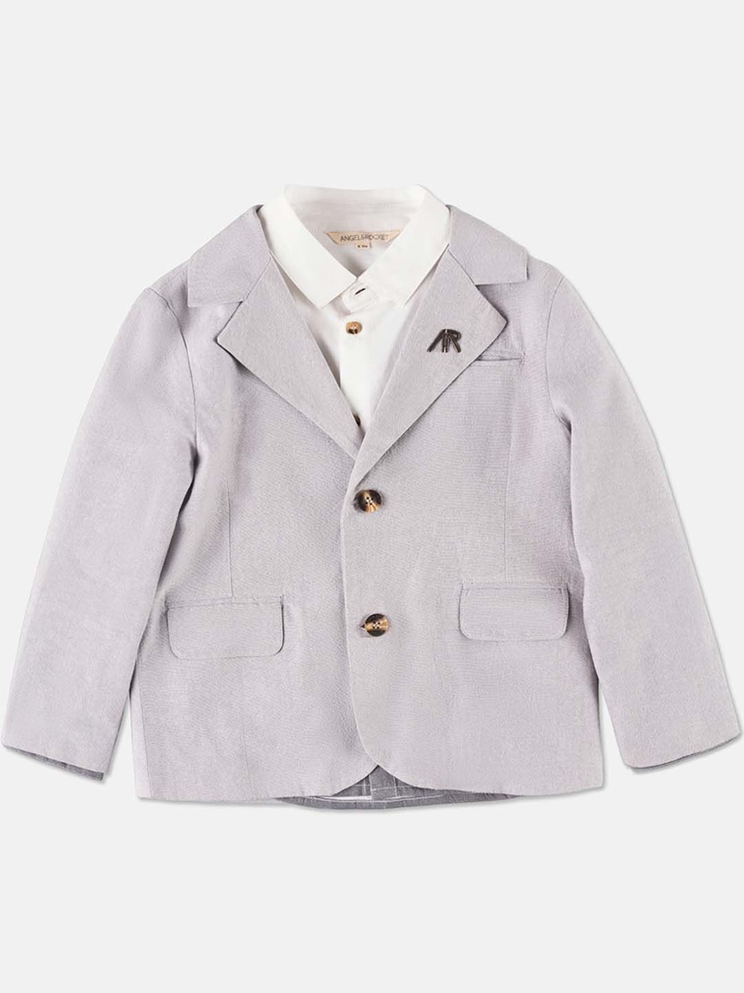 Angel & Rocket Kids Lilac Solid Blazer