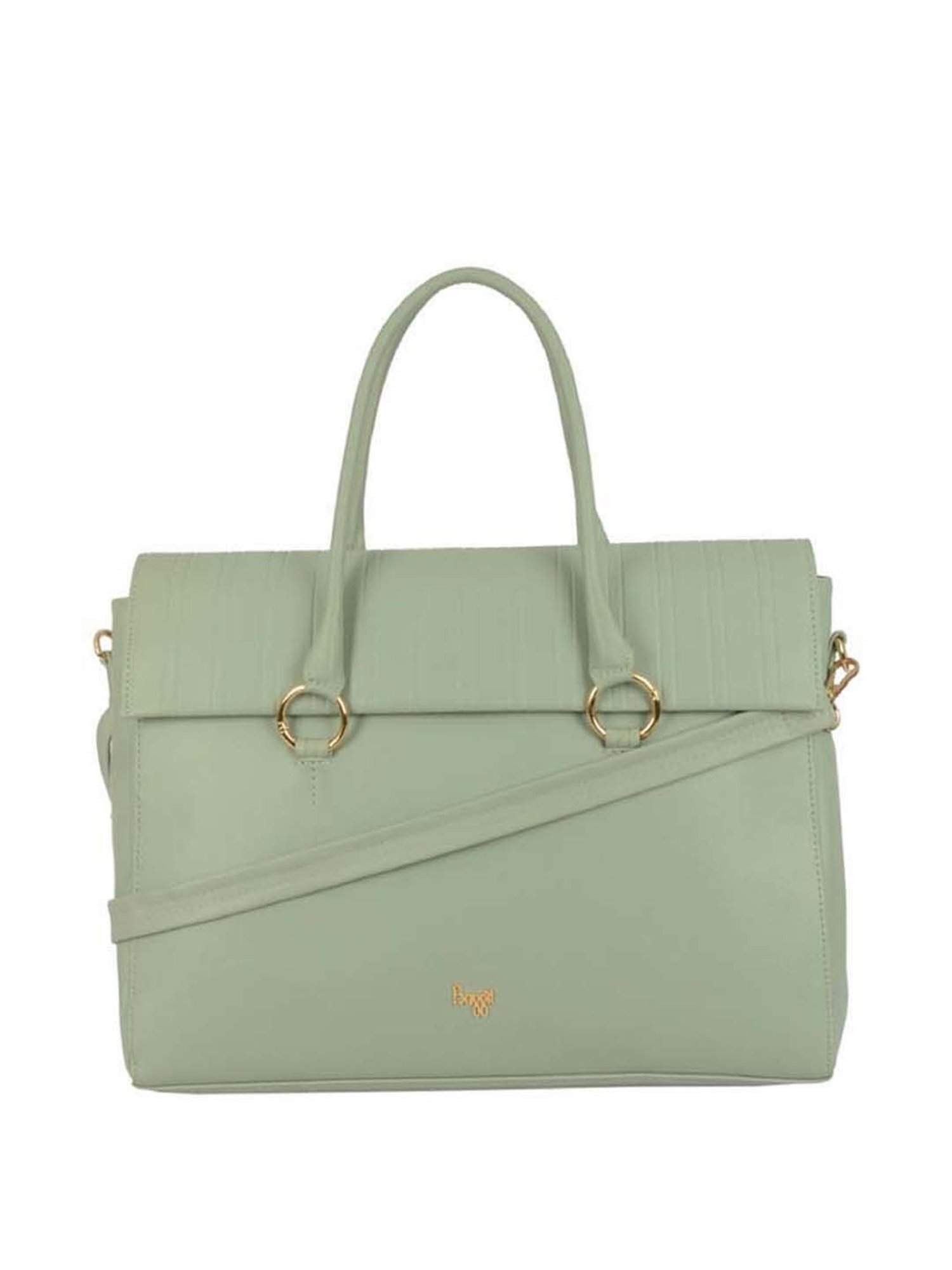 Baggit Green Textured Large Laptop Messenger Bag