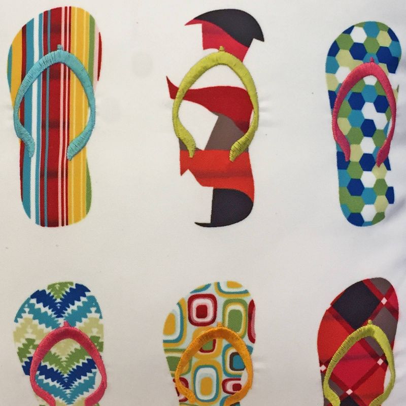 17" x 17" Flip Flops Decorative Patio Throw Pillow - Edie@Home