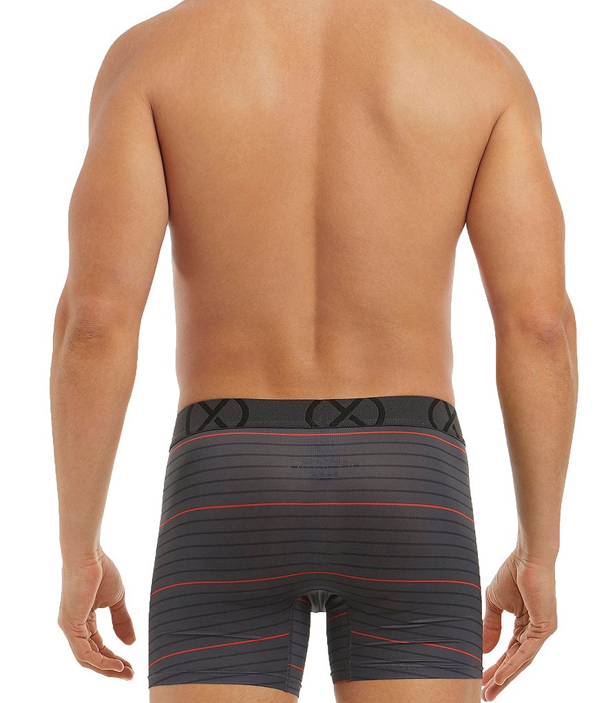 2(X)IST Sport Mesh Stripe Fiery Red Trunks 3-Pack