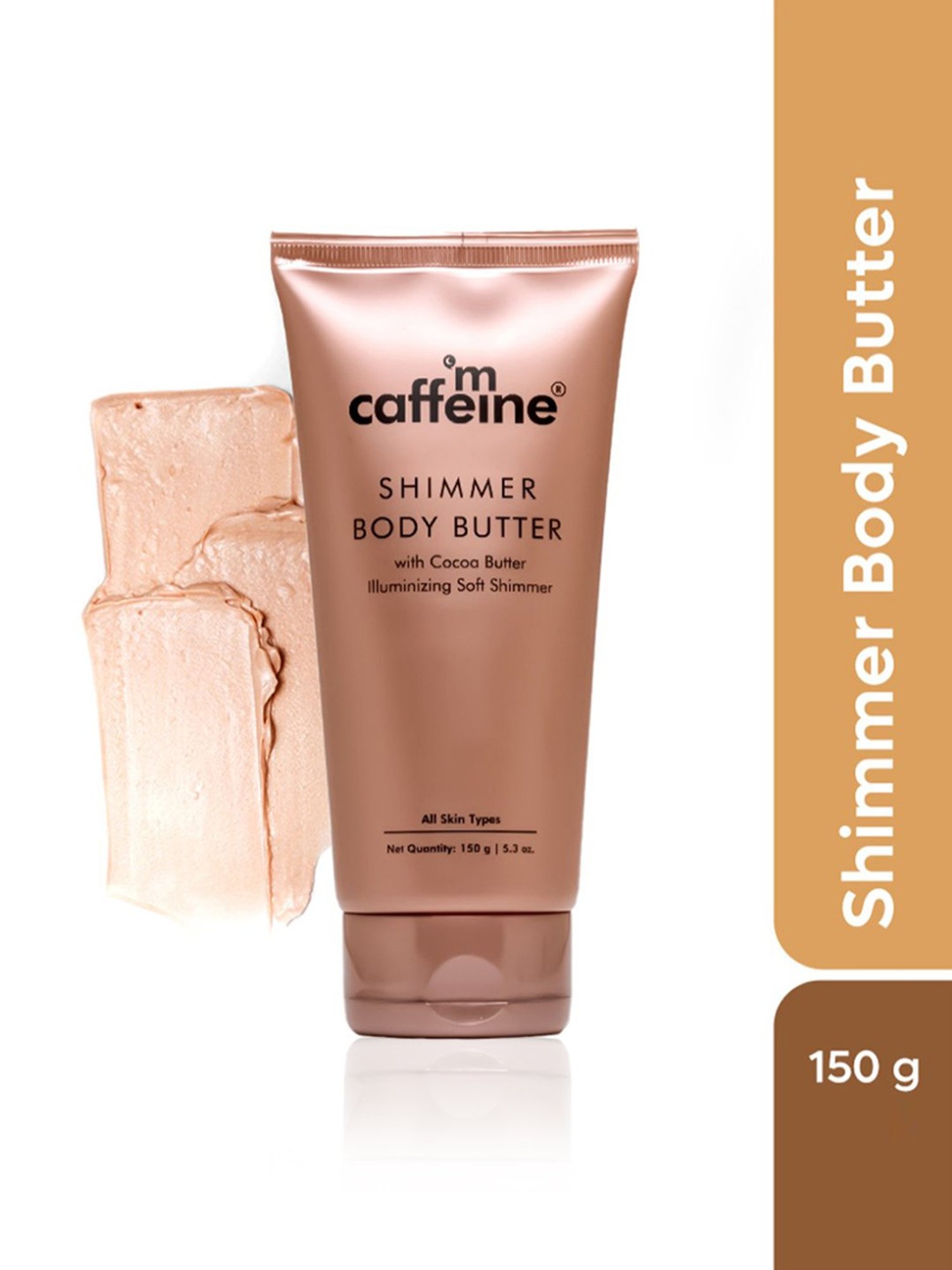 mCaffeine Shimmer Body Butter with Cocoa Butter - 150 gm