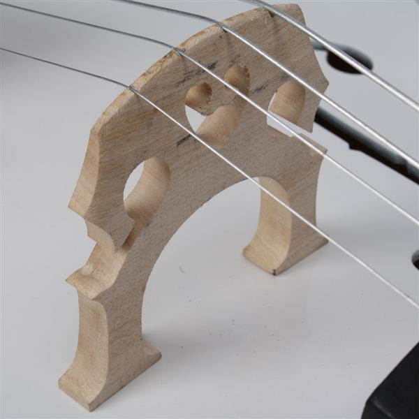 4/4 Acoustic Cello + Case + Bow + Rosin Wood Color Beautiful Varnish Finishing (White Color)