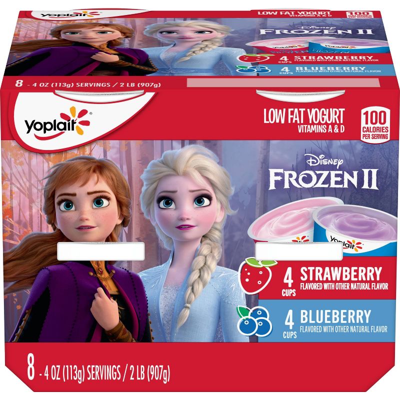 Yoplait Disney Frozen Strawberry and Blueberry Low Fat Kids' Yogurt - 8pk/4oz Cups