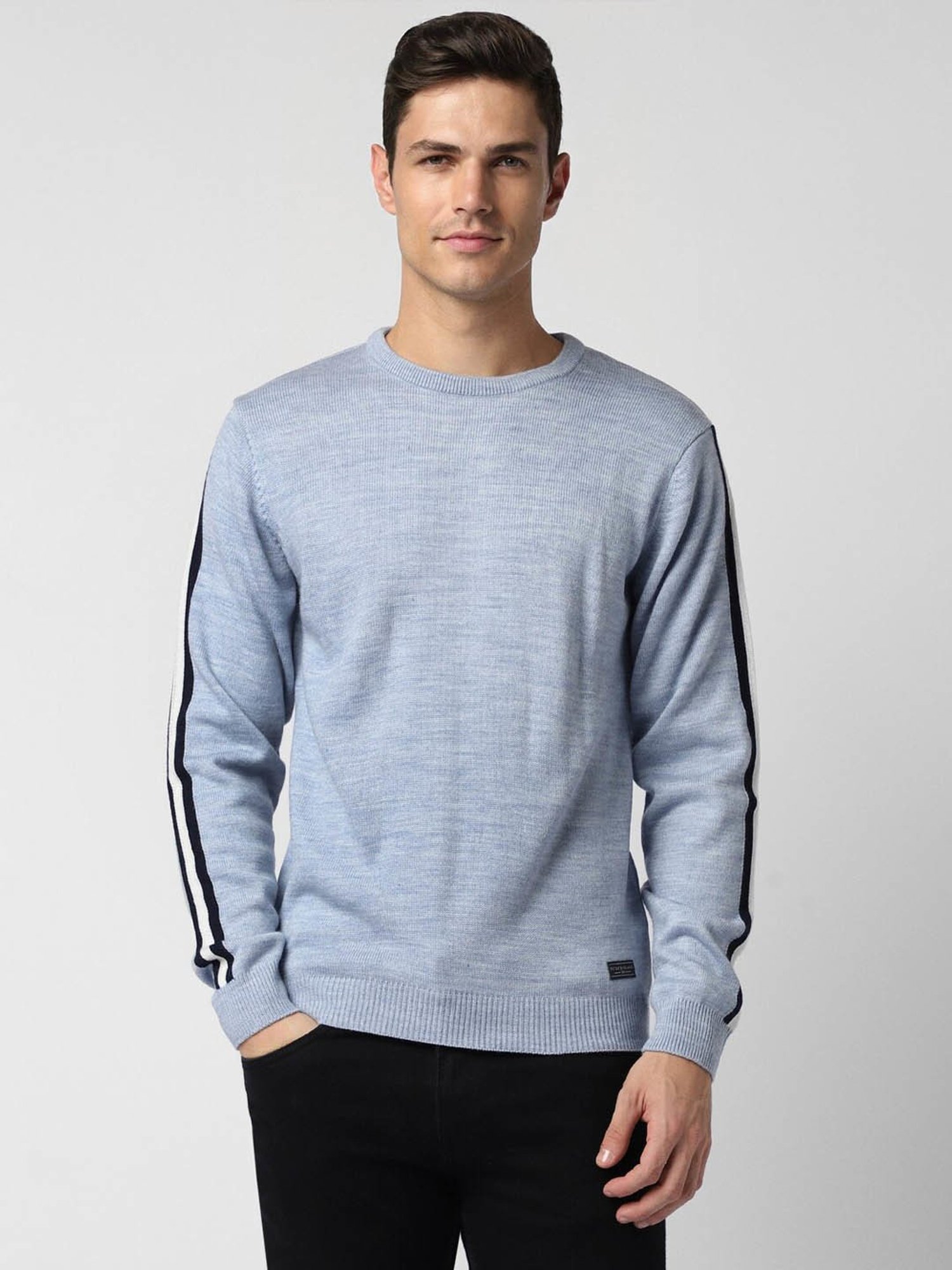 Peter England Casuals Blue Regular Fit Sweater