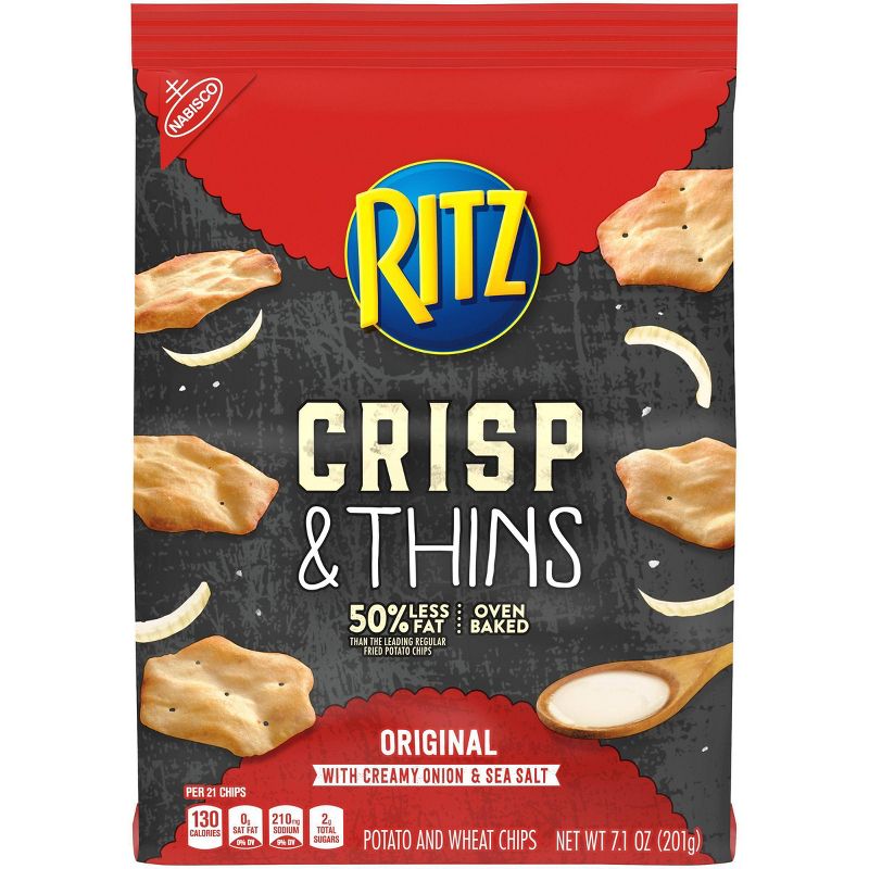 Ritz Crisp & Thins Sea Salt Potato And Wheat Chips - 7.1oz