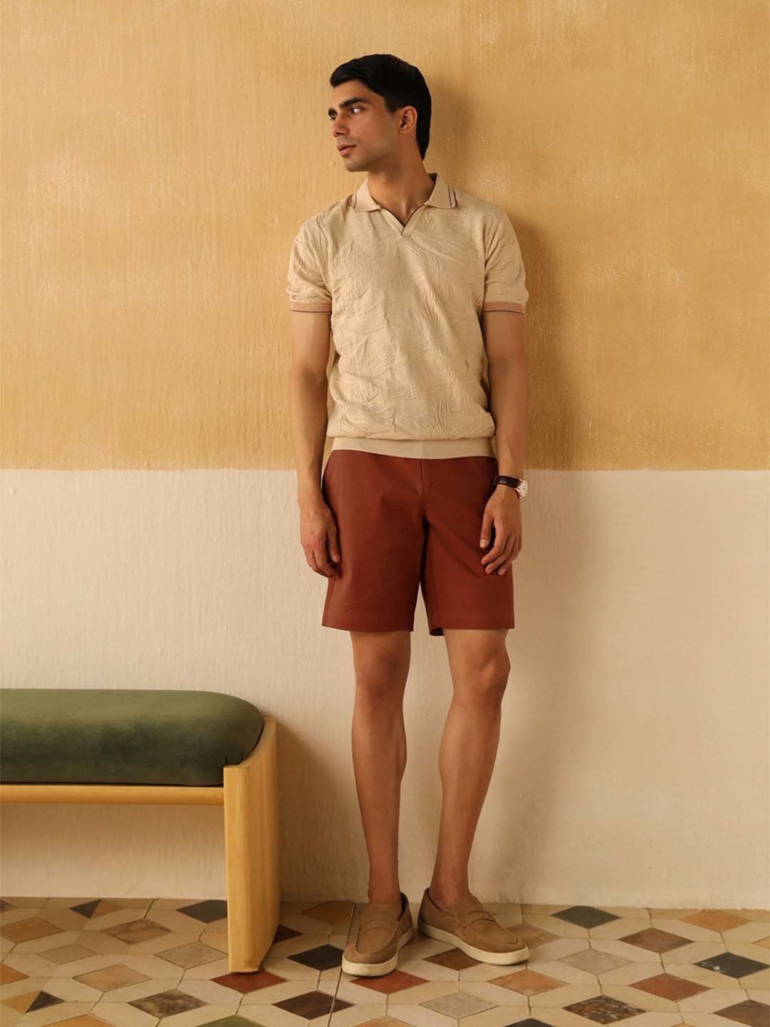 Andamen Rust Regular Fit Shorts