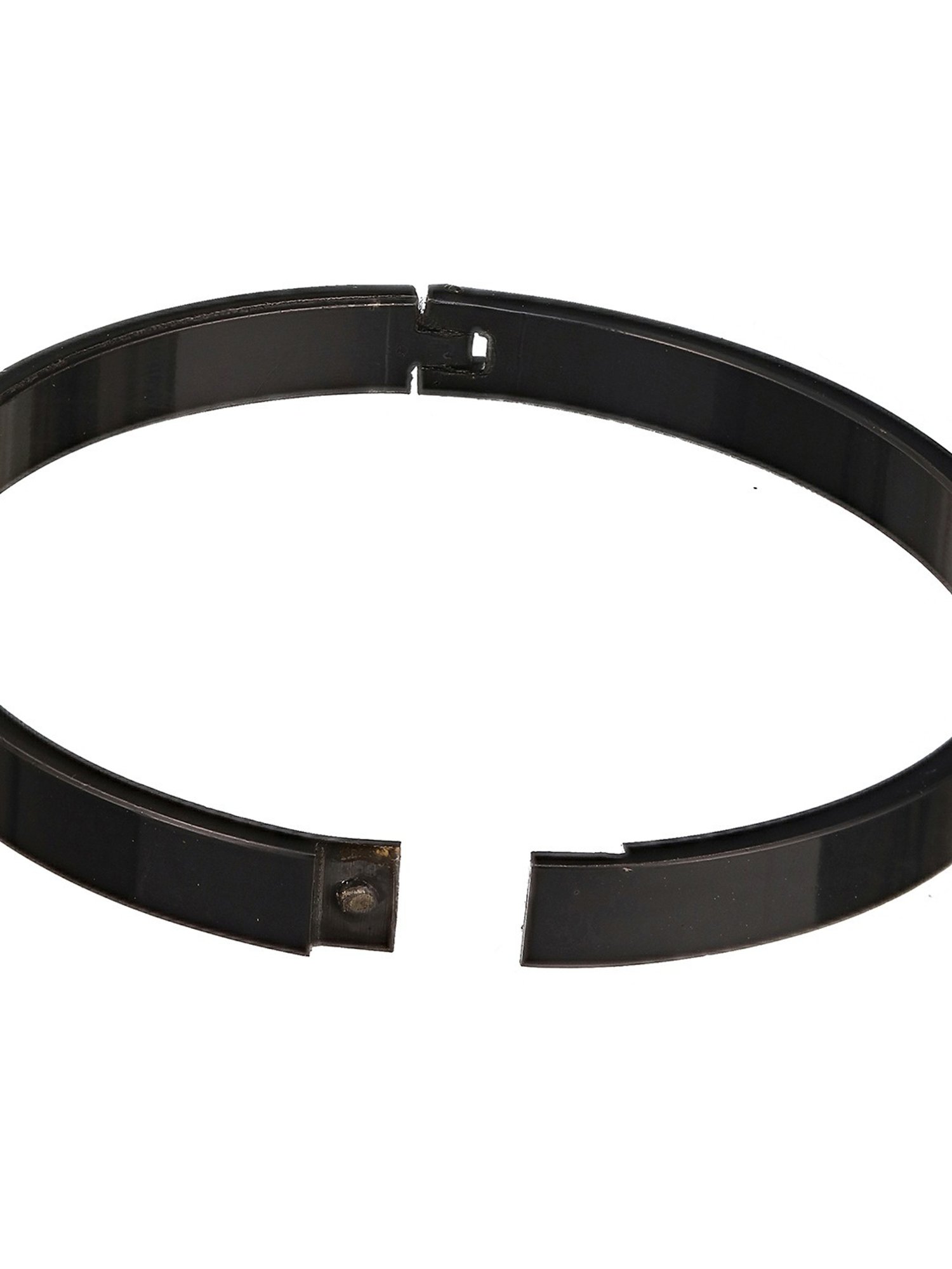 Aatmana Men Black Stainless Steel Kada Bracelet