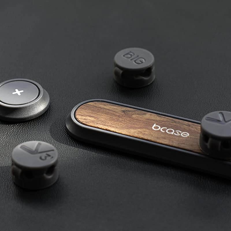 Dark Grey TedGem 2018 Upgraded Magnetic Clips Desktop Cord Management Multipurpose Organizer with 3 Buckles and 2 Bases for Cell Phone Cable