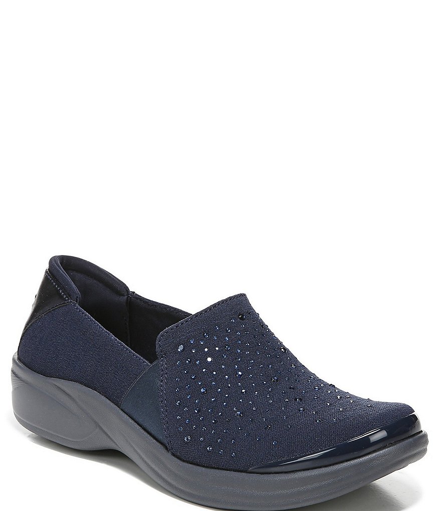 Bzees Poppyseed Rhinestone Slip-On Mesh Washable Shoes