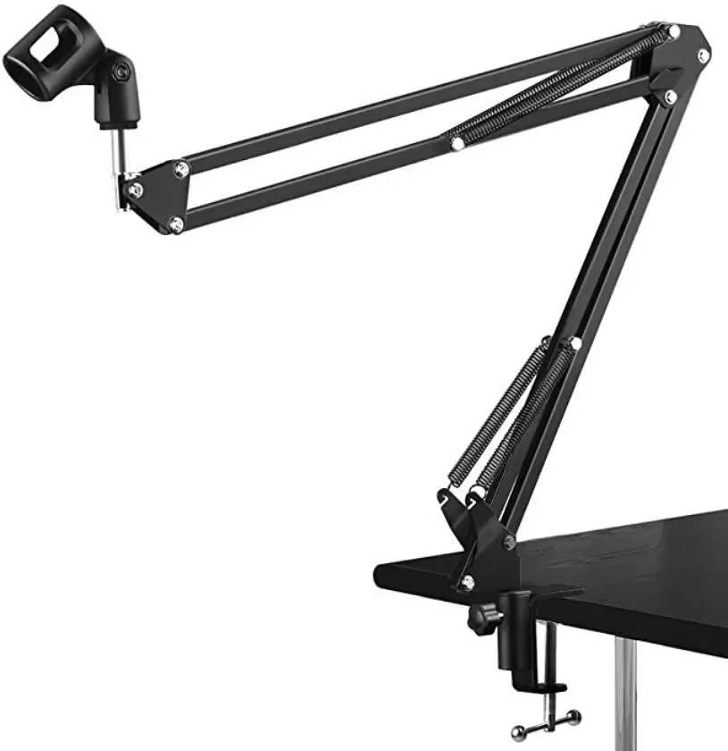 NB-35 Desktop Table Tripod Microphone MIC Stand Holder with Clip Microphone Stand Holder for Mounting on PC Laptop Notebook
