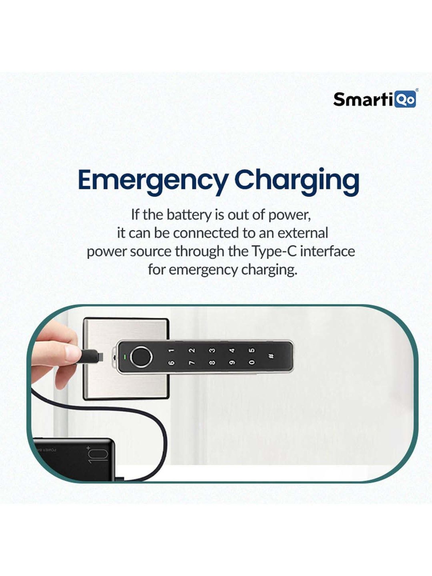 SmartiQo Fingerprint Passcode Handle Door Lock