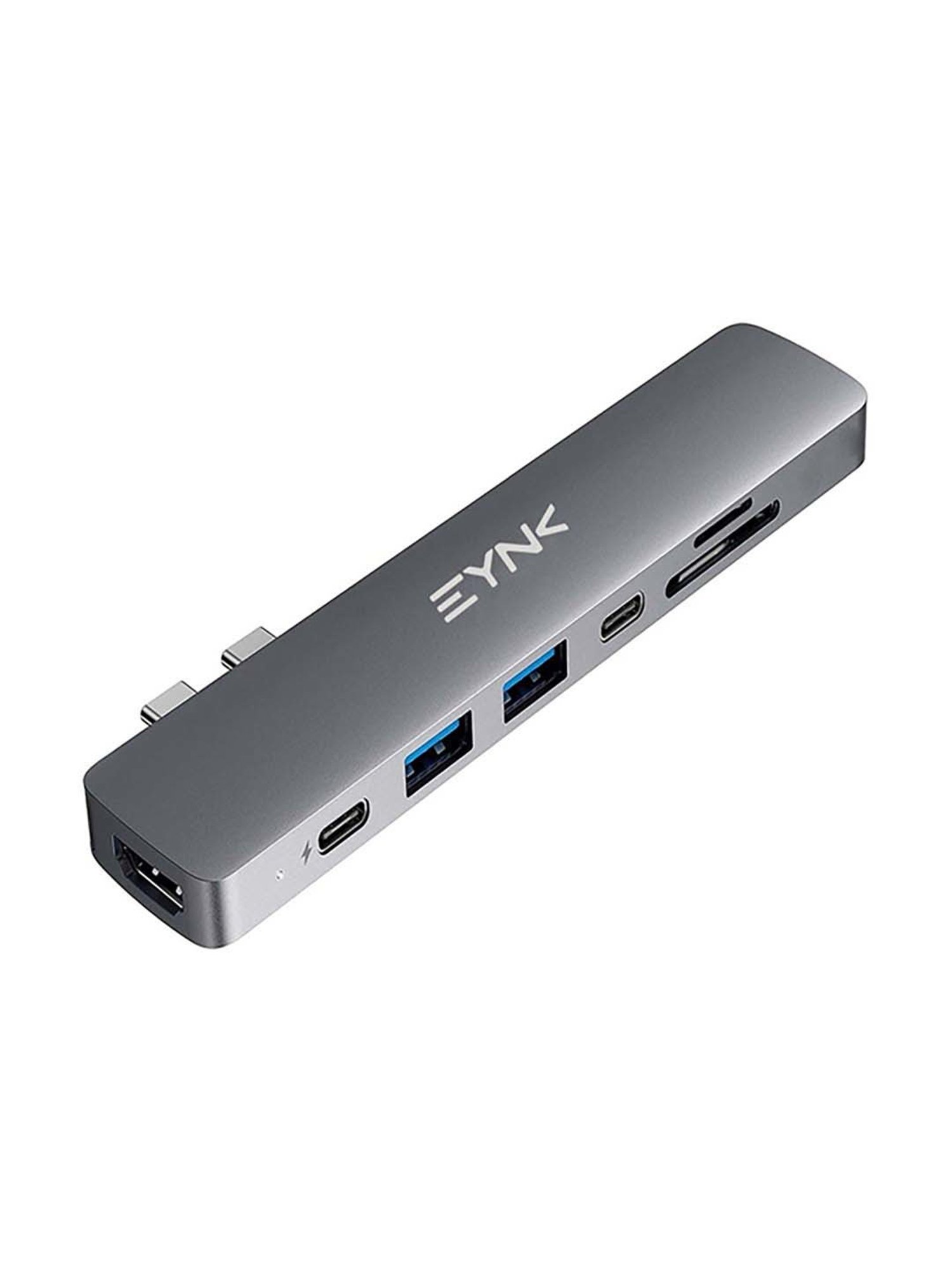 EYNK 7 in 2 USB C Thunderbolt 3.0 Aluminum Docking Hub (Steel Grey)
