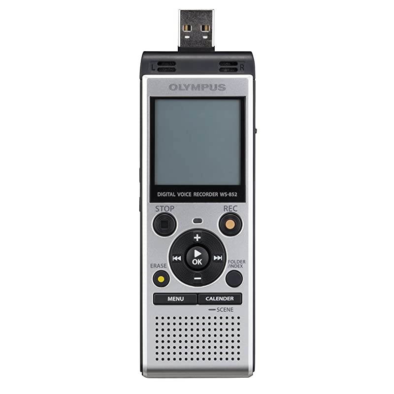 Digital Solutions Voice Recorder WS-852 with 4GB, Automatic Mic Adjustment, Simple Mode, SILVER (V415121SU000)