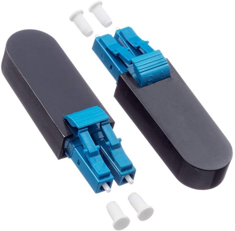 2-Pack Single Mode LC/UPC Fiber Optic Loopback Adapter Cable Singlemode 9/125 Test Plug for Testing Applications