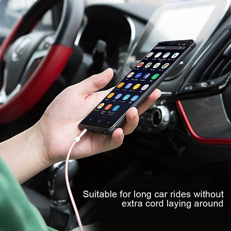 35mm Aux Cable for Car  35mm Male to Male Audio Cable with 24K GoldPlated Compatible with Smartphones Headphones CariPad 2018 Mac MiniTablets More 2Pack 15 Feet