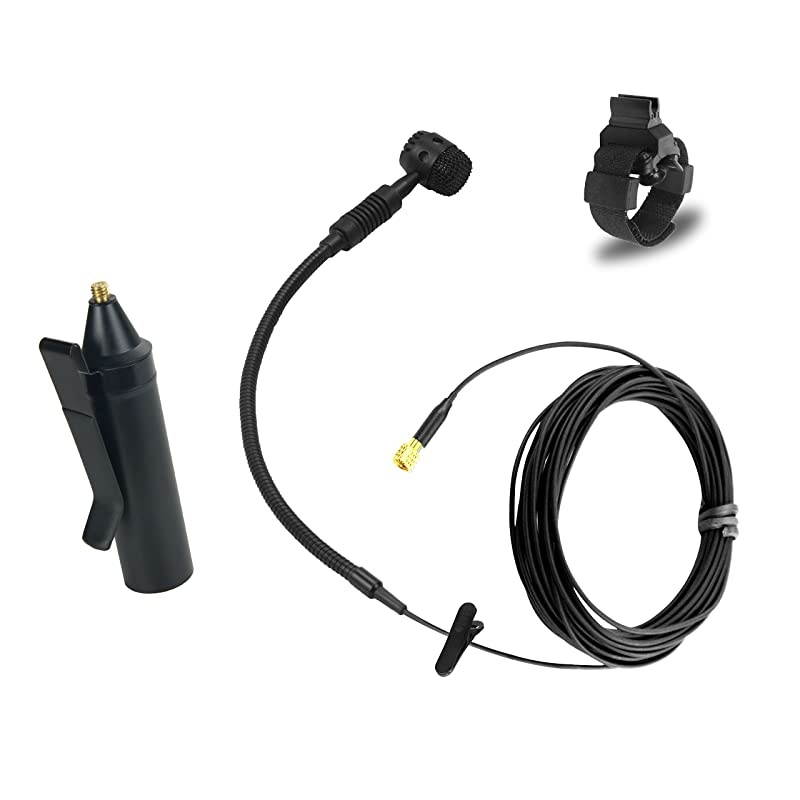 Clip On Instrument Condenser Microphone + Universal Clip for Clarinet