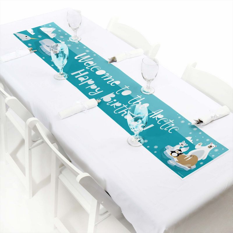 Big Dot of Happiness Arctic Polar Animals - Winter Happy Birthday Decorations Party Banner
