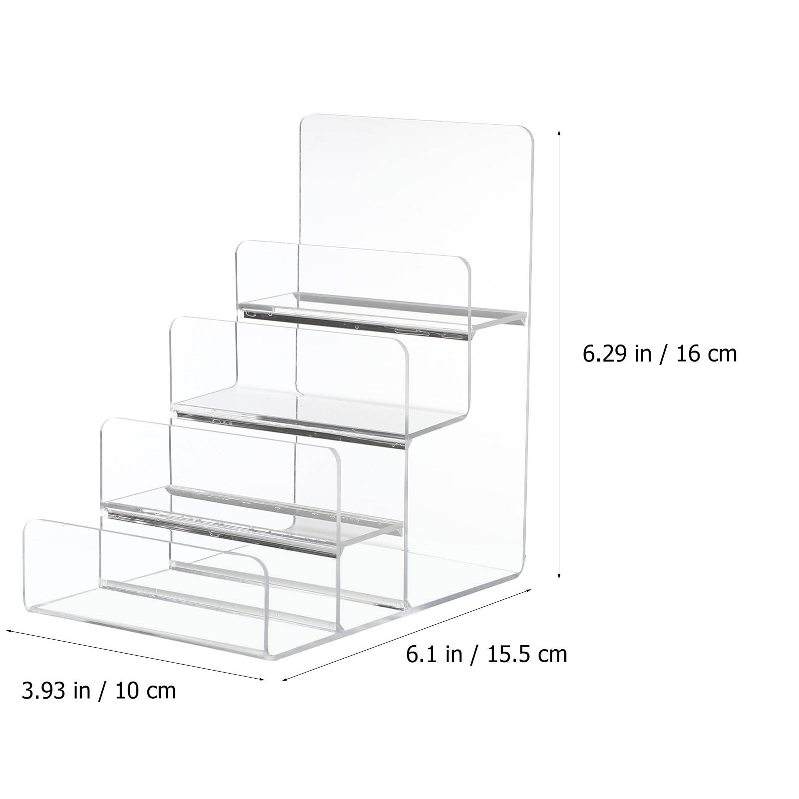 1Pc Transparent Multifunctional Trapezoidal Practical Acrylic Wallet Holder Rack Wallet Holder Stand Storage Rack for Home