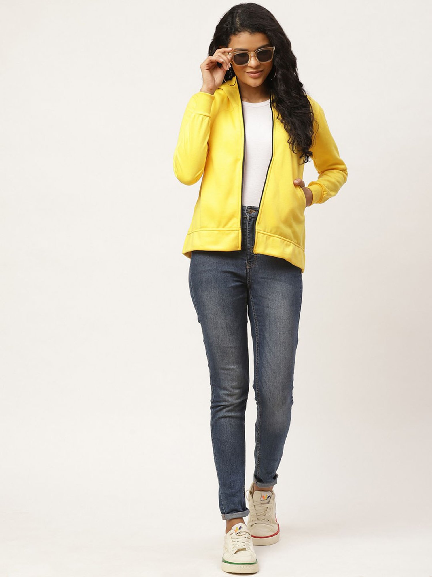 Belle Fille Yellow Full Sleeves Sweatshirt