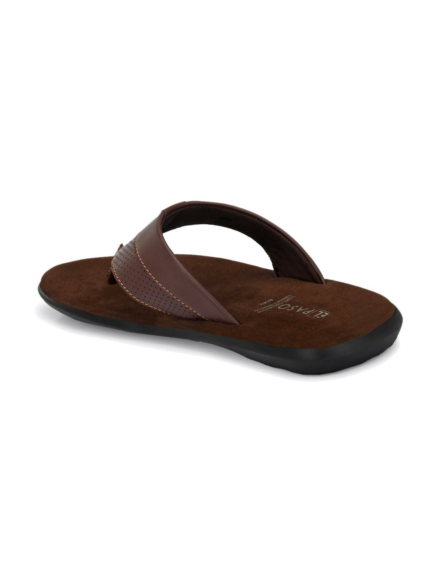 El Paso Men's Brown Thong Sandals
