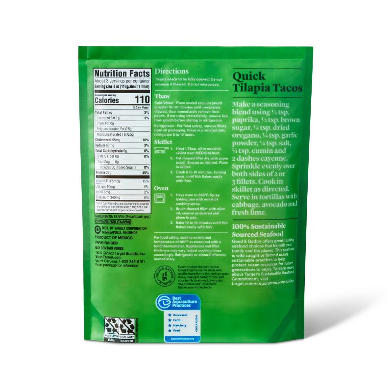 Alaska Cod Skinless Boneless Fillets - Frozen - 16oz - Good & Gather™