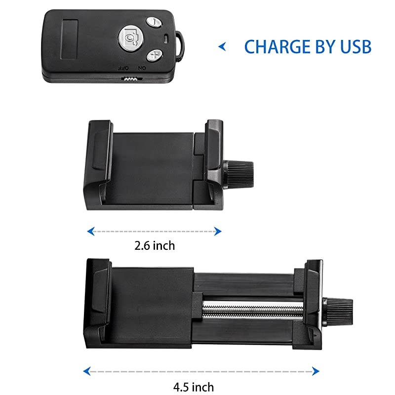 Tripod 50 Inch Aluminum Tripod Video Tripod for Cellphone Camera Universal Tripod with Wireless Remote Compatible with iPhone XsXrX88 PlusSamsung GalaxyGoogleGoPro Hero