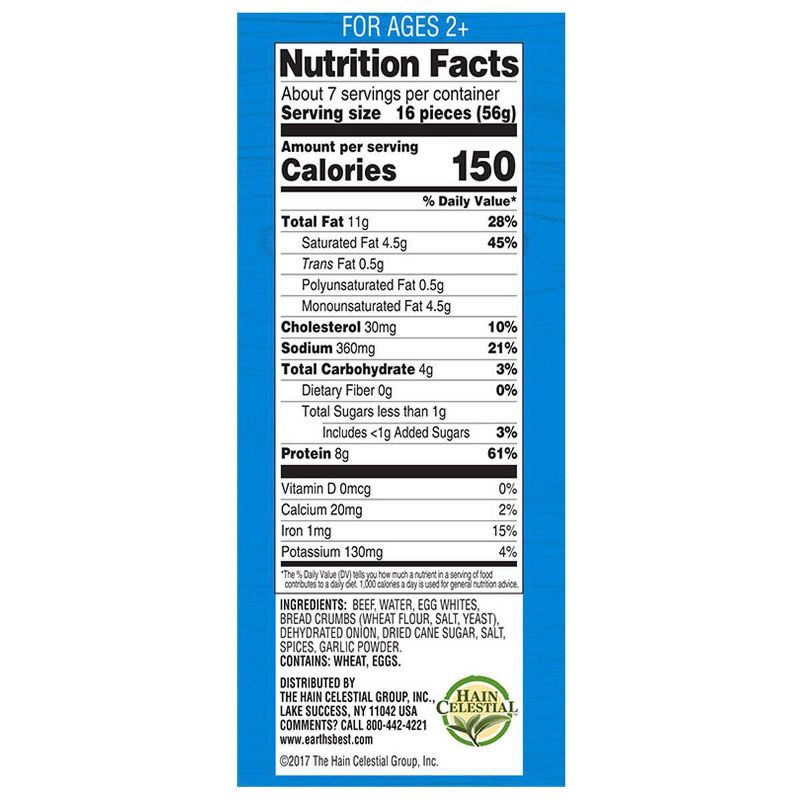 Earth's Best Baked Mini Beef Meatballs - Frozen - 14oz