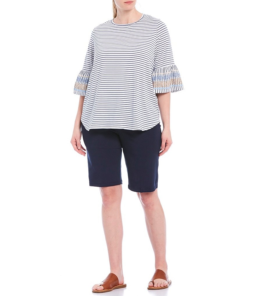 Vince Camuto Plus Size Tencel Drawstring Shorts