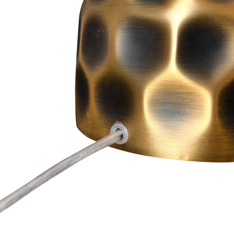 (Set of 2) 19" Hammered Table Lamps Brass - 3R Studios