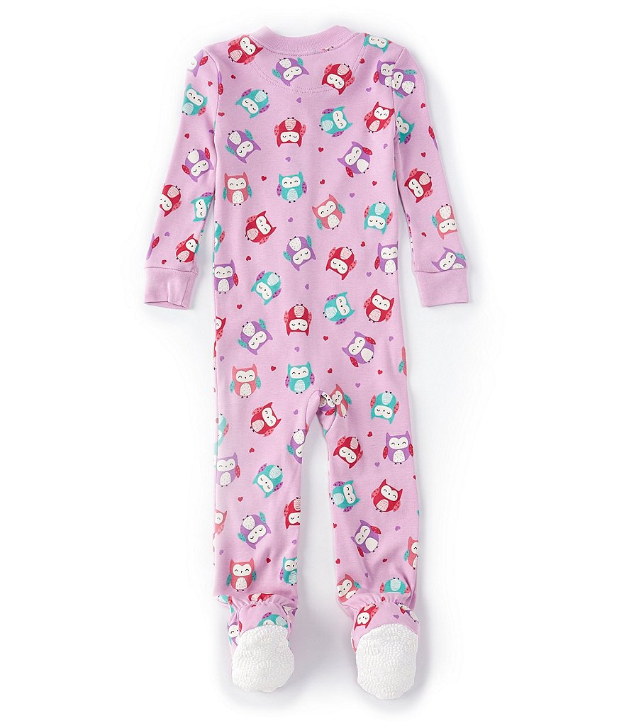 Little Me Baby Girls 12-24 Months Long-Sleeve Owl-Printed Footed Coverall