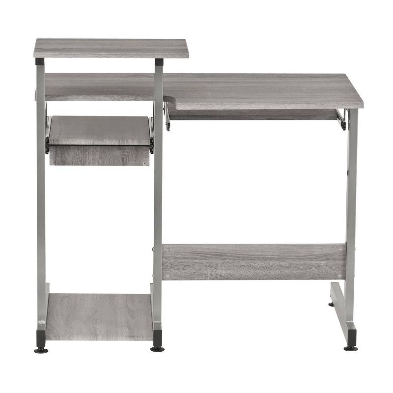 Complete Computer Workstation Desk Gray - Techni Mobili