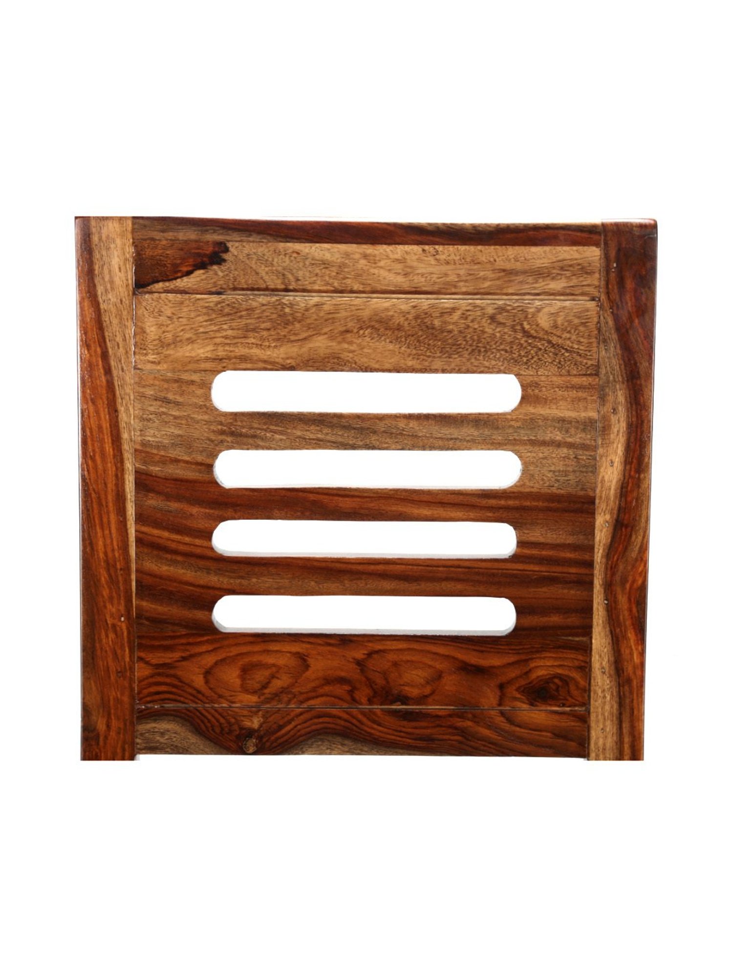 Ikiriya Oliver Solid Brown Wood Dining Chair Teak Finish