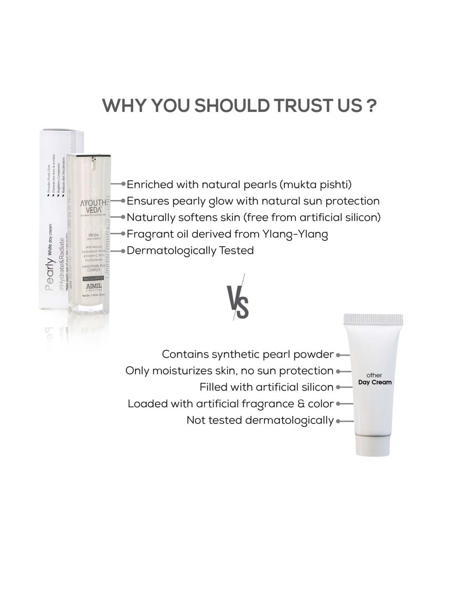 AyouthVeda Pearly White Day Cream - 50 gm