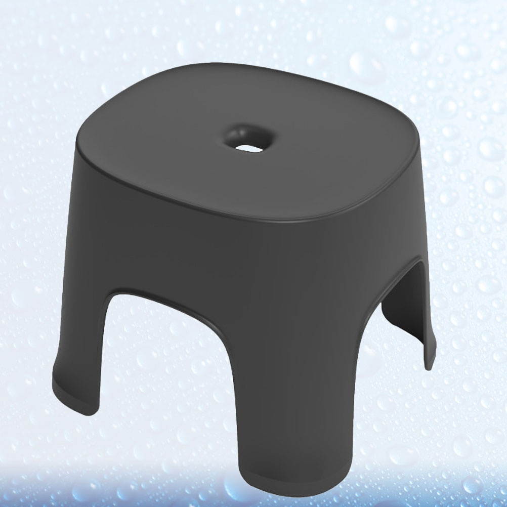 1PC Multi-use Plastic Stool Anti-slip Low Stool Shoes Wearing Stool Bathroom Small Stool for Home (Red)