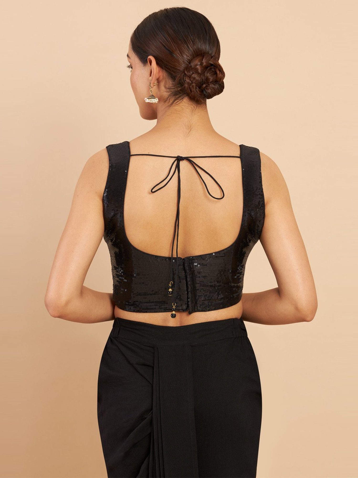 Soch Black Embellished Readymade Blouse