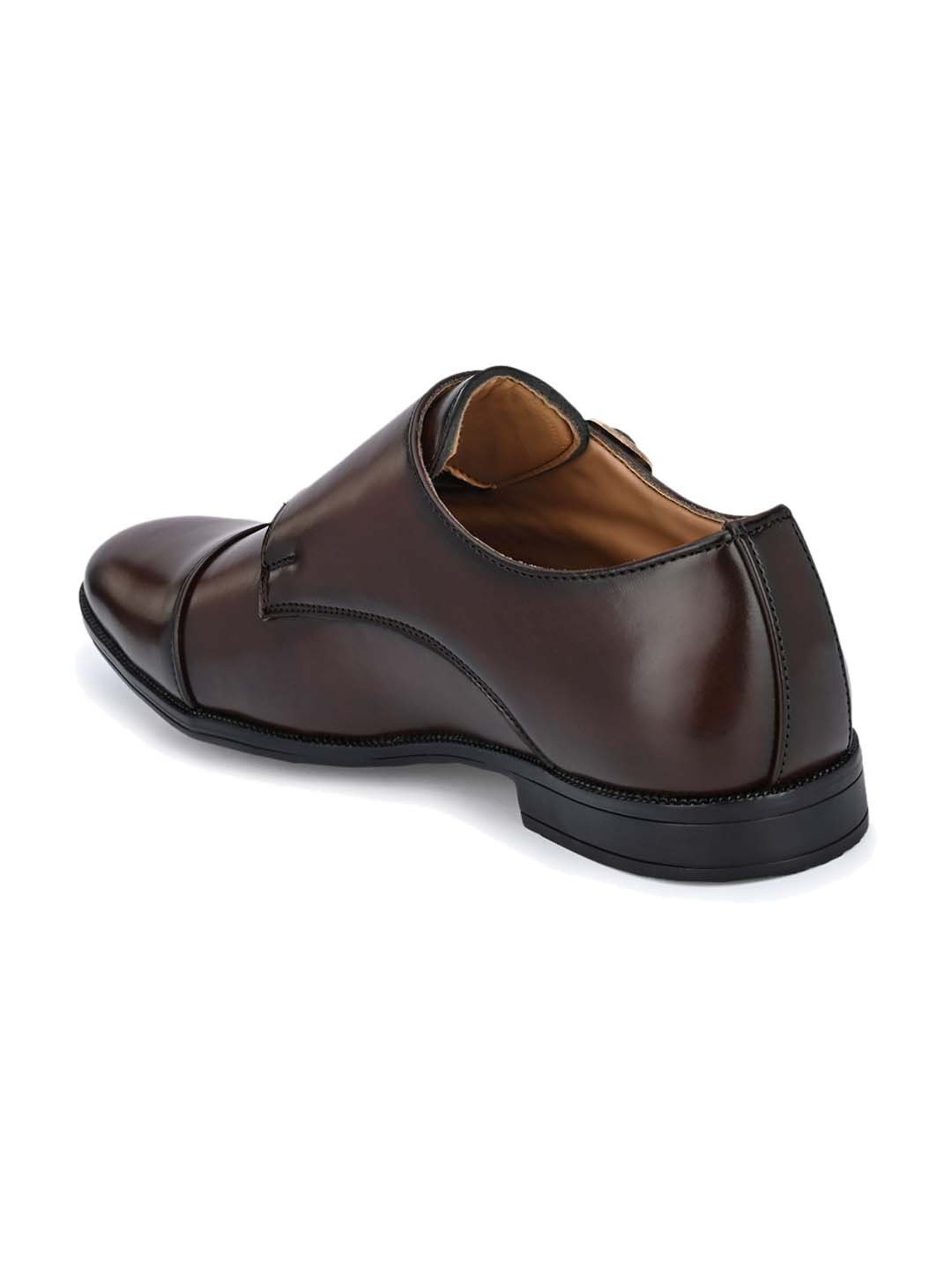 El Paso Men's Brown Monk Shoes