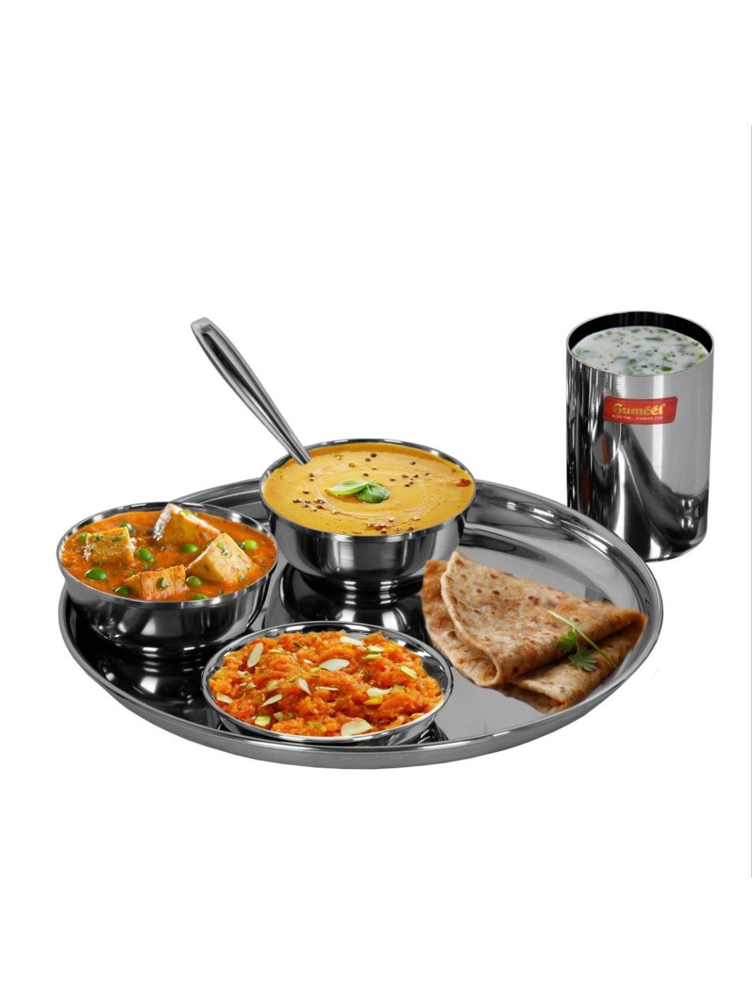 Cello White & Rust Glass Dinner Set