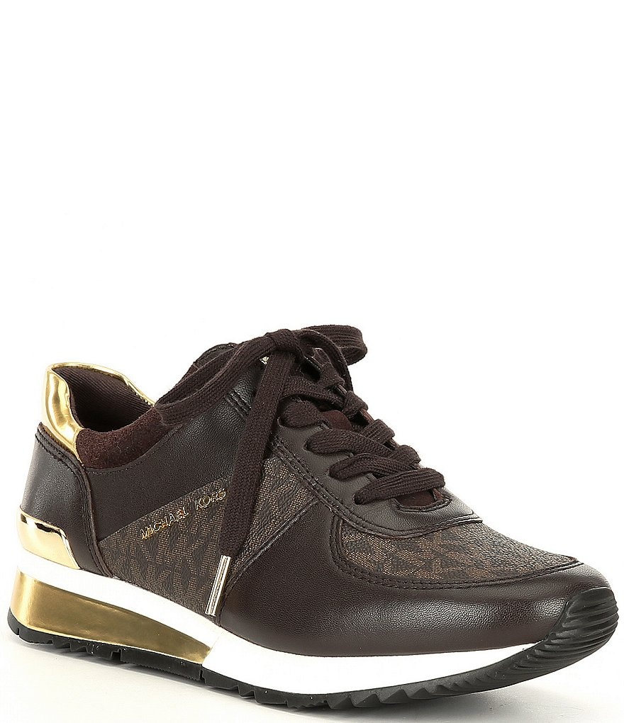 MICHAEL Michael Kors Allie Wrap Logo Leather Trainers