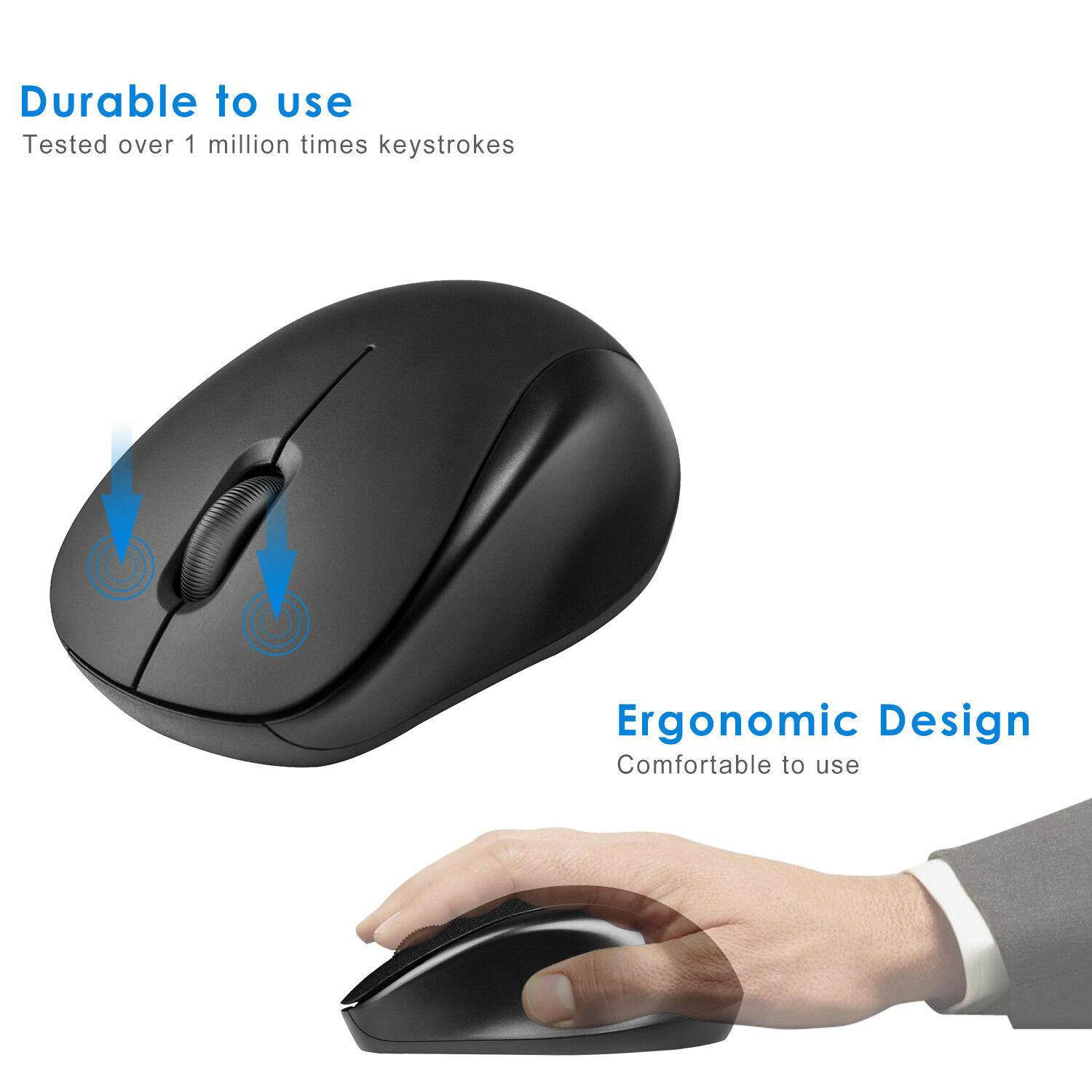 JETech Wireless Mobile Optical Mouse 2.4Ghz for PC Mac Android OS Tablet