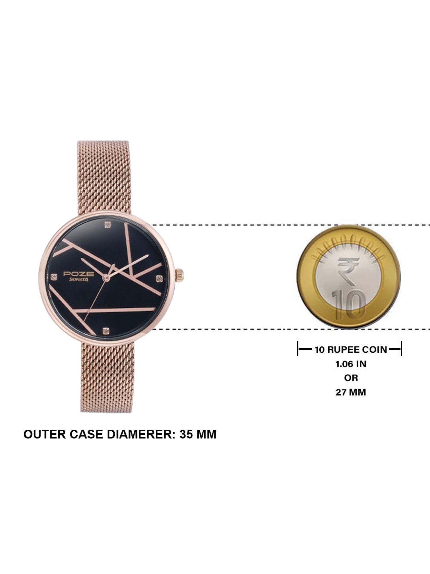 Sonata Poze 3.0 SP80088WM01 Analog Watch for Women