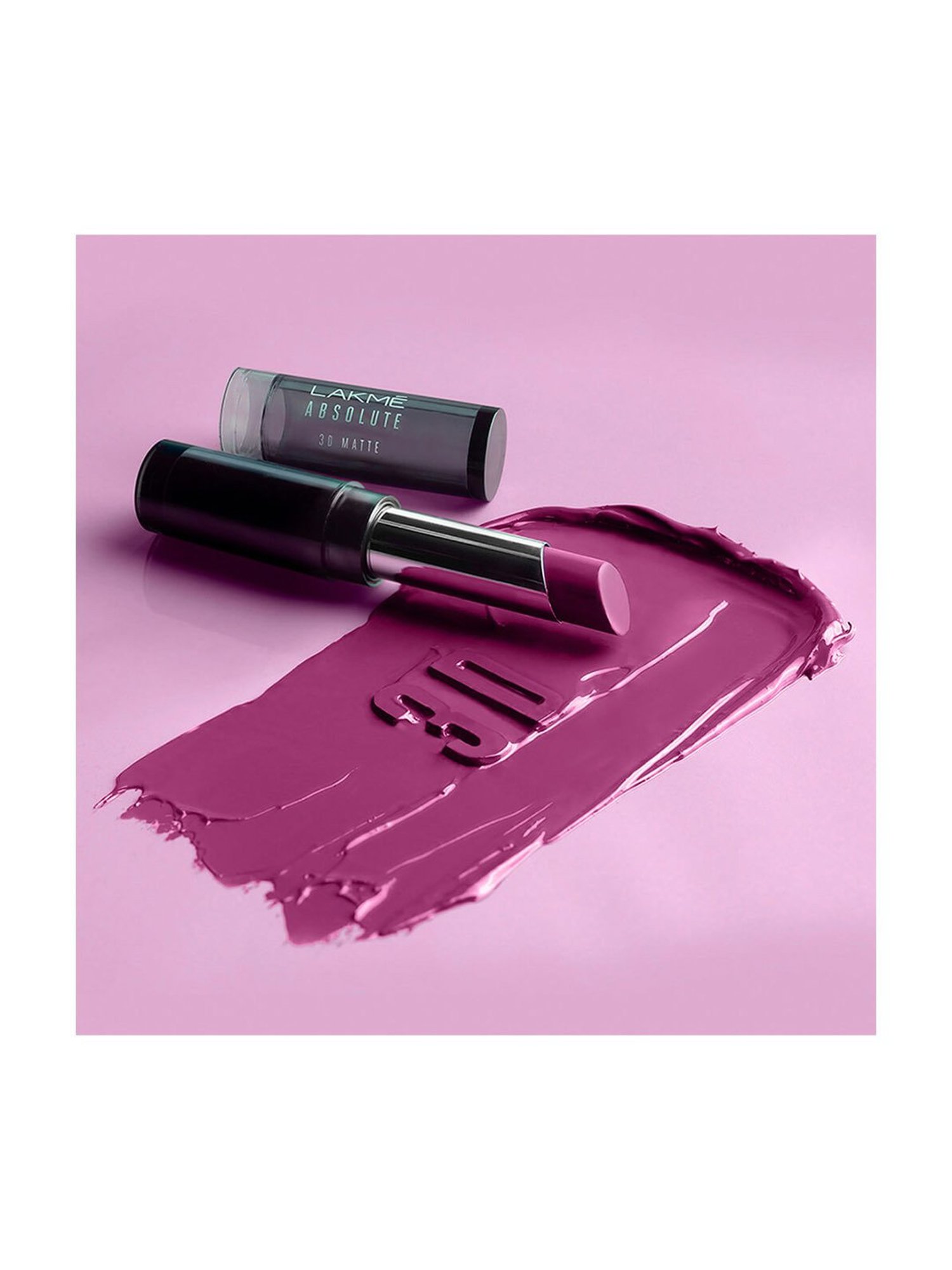 Lakme Absolute 3D Matte Lipstick Wine Flair - 3.6 gm