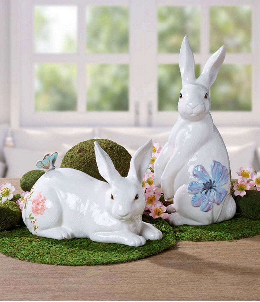 Fitz and Floyd Butterfly Fields Standing Rabbit Figurine