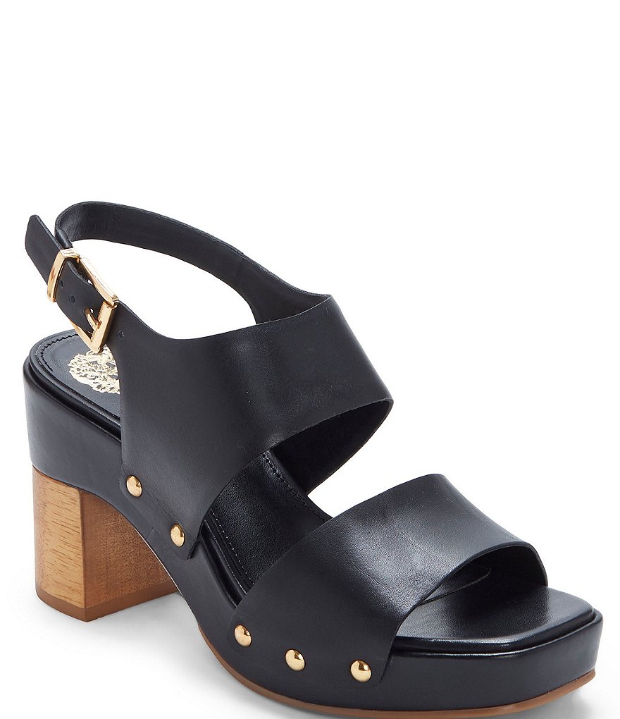 Vince Camuto Mareza 2 Studded Leather Platform Block Heel Sandals